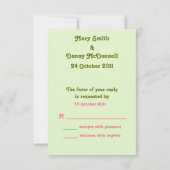 Trouwkatten RSVP-uitnodiging RSVP Kaartje (Achterkant)