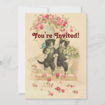 Trouwkatten Soft Gold Invitation