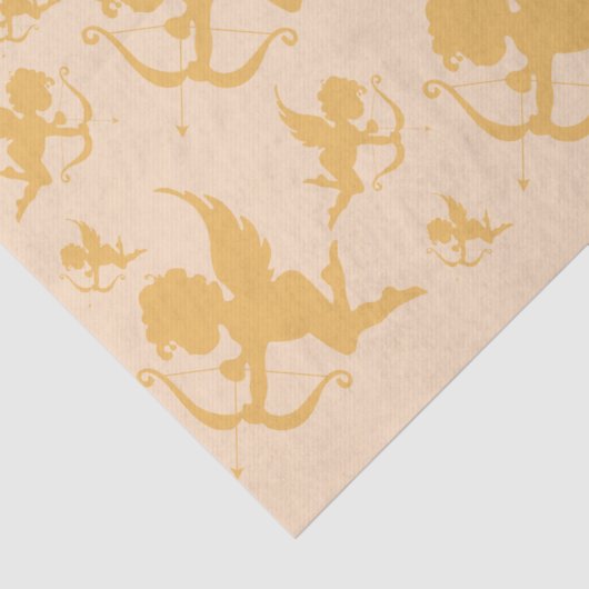 trouwkerubs in goud tissuepapier (Detail)