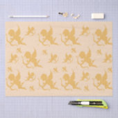 trouwkerubs in goud tissuepapier (Craft)