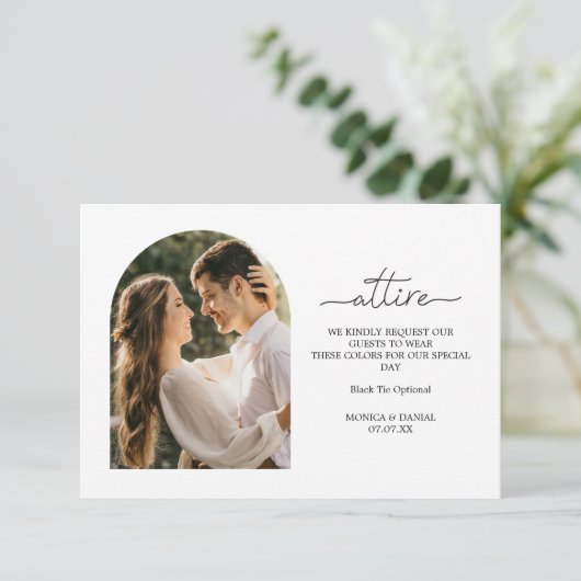 Trouwkleding Jurk Codes Boho Boog Foto Informatiekaartje (Staand voorkant)