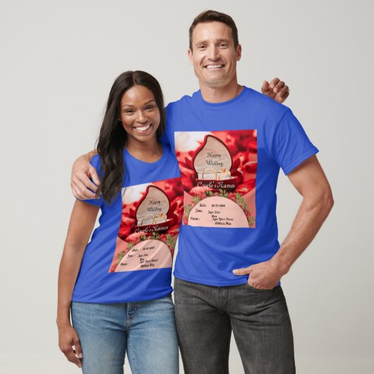 Trouwkleding Koppel Tops- T-shirts Afbeelding Teks (Unisex)