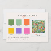 trouwkleding | Wildflower Kleurenpalet Kaart (Voorkant)