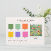 trouwkleding | Wildflower Kleurenpalet Kaart (Staand voorkant)