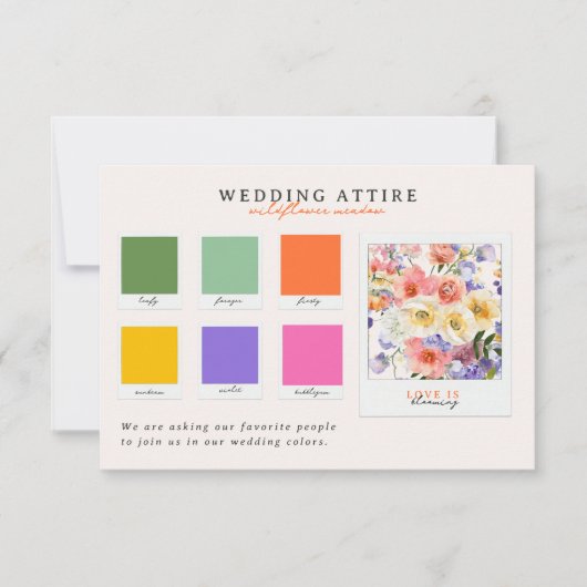 trouwkleding | Wildflower Meadow Palette Kaart (Voorkant)