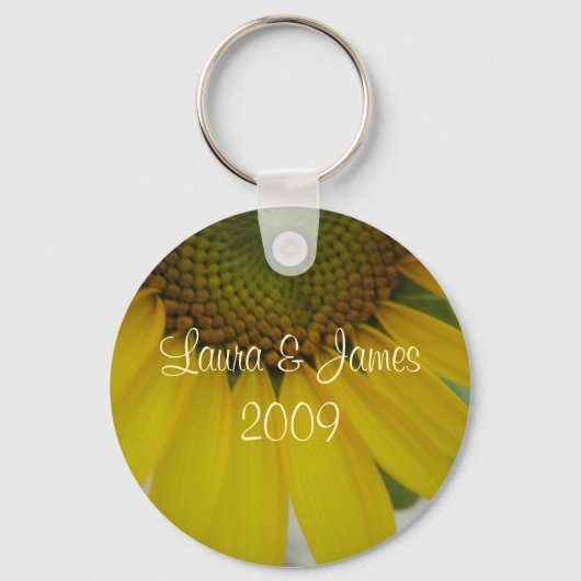 Trouwkleine Zonnebloem Sleutelhanger (Voorkant)