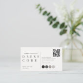 Trouwkleurpalet QR kledingcode Informatiekaartje (Staand voorkant)