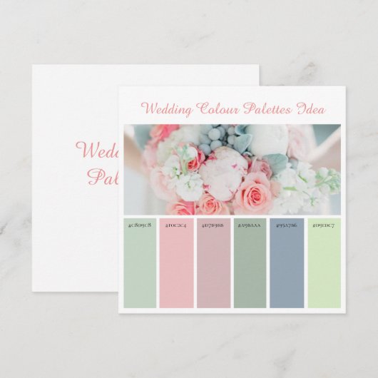 Trouwkleurpaletten Idee Kaart (Voorkant / Achterkant)
