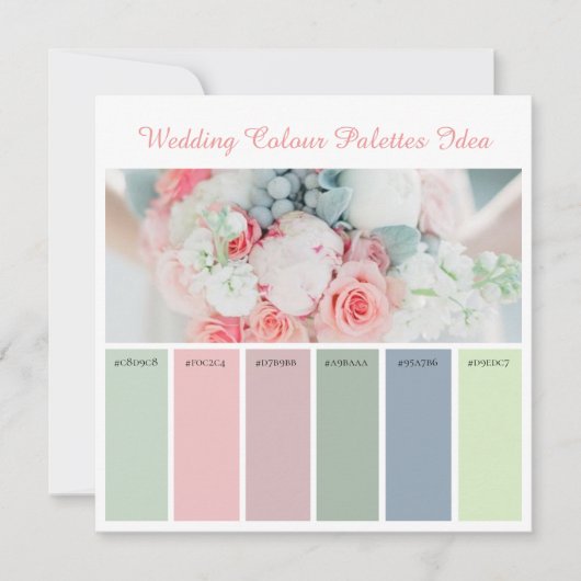 Trouwkleurpaletten Idee Kaart (Voorkant)