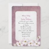 trouwklok zonder handen uitnodigen kaart (Achterkant)