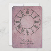 trouwklok zonder handen uitnodigen kaart (Voorkant)