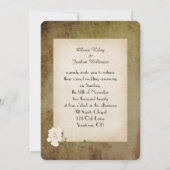 trouwklok zonder handen uitnodigen kaart (Achterkant)