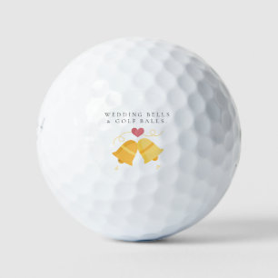 'Trouwklokken & Golfballen' Trouwcadeau Geschenk Golfballen