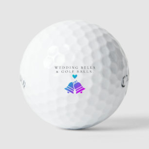 'Trouwklokken & Golfballen' Trouwcadeau Geschenk Golfballen