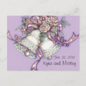 Trouwklokken Sla de datum briefkaart (Voorkant)