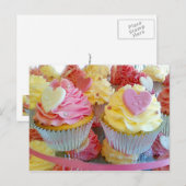 Trouwkoekjes met Fondant Hearts Briefkaart (Voorkant / Achterkant)