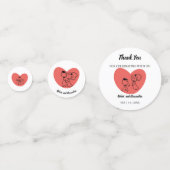 Trouwkoppel Bruidsfeest Confetti (Achterkanten)