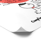 Trouwkoppel Donut Bar Bruidsfeest Trouwfeest  Poster (Hoek)