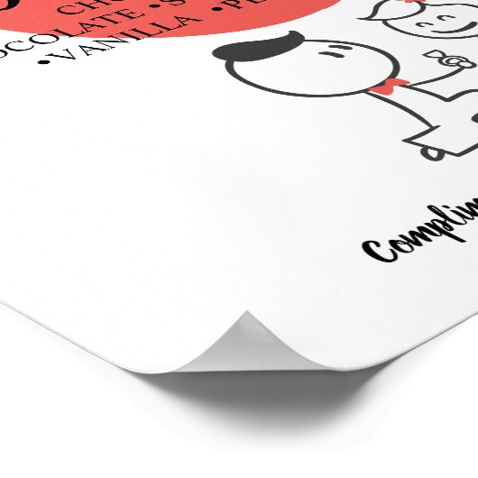 Trouwkoppel Donut Bar Bruidsfeest Trouwfeest  Poster (Hoek)