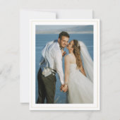 Trouwkoppel Foto Naam Liefde En Dank  Notitiekaartje (Voorkant)