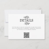 Trouwkoppel Monogram Initiaal Details QR Kaart (Voorkant)