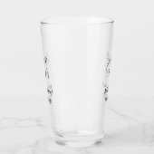 Trouwkoppel naam bericht datum romantisch elegant glas (Links)