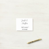 Trouwkoppel naam bericht datum romantisch elegant post-it® notes (Op bureau)