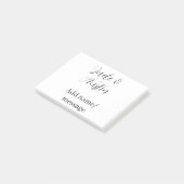 Trouwkoppel naam bericht datum romantisch elegant post-it® notes (Schuin)