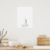 Trouwkoppel Vingerafdruk Gastboek Poster (Keuken)