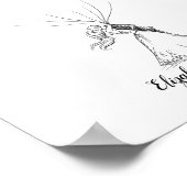 Trouwkoppel Vingerafdruk Gastboek Poster (Hoek)