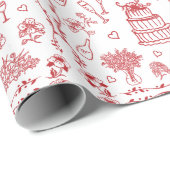 Trouwkrabbels Inpakpapier (Rol Hoek)