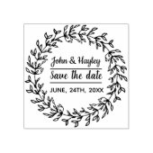 Trouwkrans, bewaar de datum. rubberstempel (Afrduk)