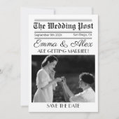 Trouwkrant Uitnodiging met Programma (Voorkant)