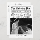 Trouwkrant Uitnodiging met Programma (Voorkant / Achterkant)