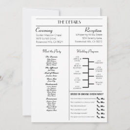 Trouwkrant Uitnodiging met Programma