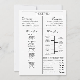 Trouwkrant Uitnodiging met Programma