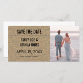 Trouwkunst uit het victoriaanse tijdperk 1844 save the date (Voorkant / Achterkant)