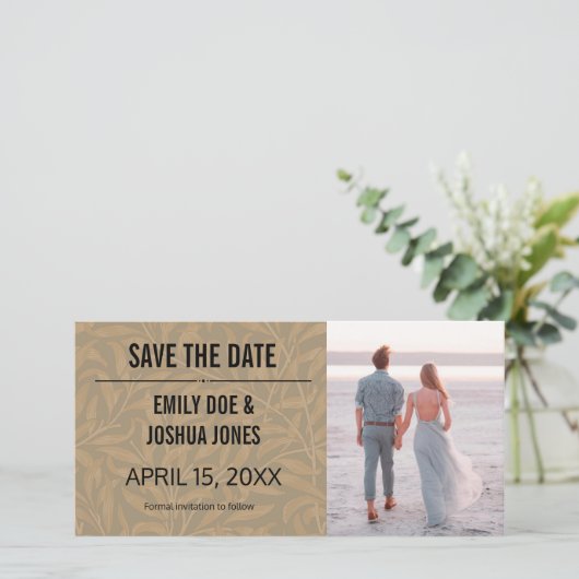 Trouwkunst uit het victoriaanse tijdperk 1844 save the date (Staand voorkant)