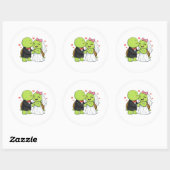 Trouwkus Ronde Sticker (Vel)