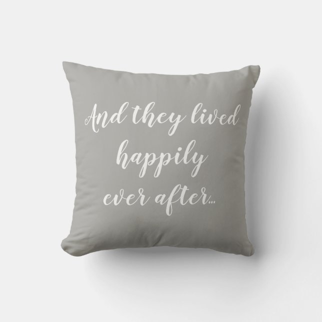 Trouwkussen 'Happily Ever After' Kussen (Voorkant)