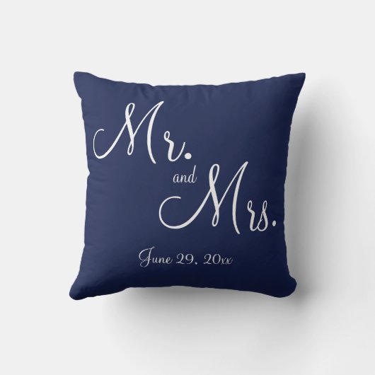 Trouwkussens voor heren en dames Blue Nautical Kussen (Achterkant)