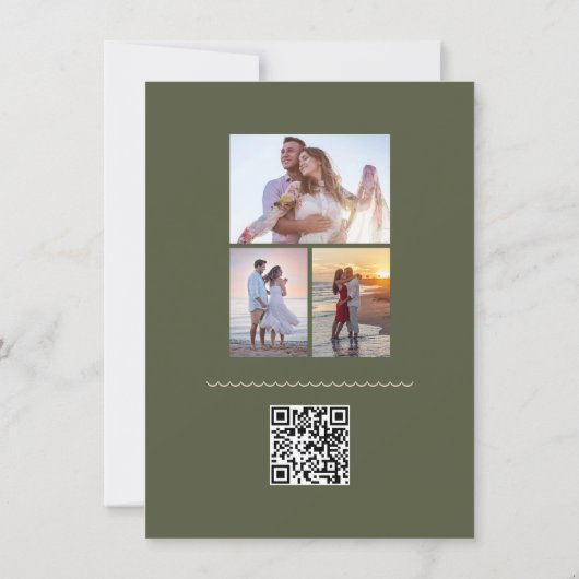 Trouwkustreiger Bewaar de datum QR-code Save The Date (Achterkant)