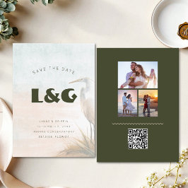 Trouwkustreiger Bewaar de datum QR-code Save The Date