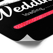 Trouwlading- Grappige Bruid Bruidegom Verloving Hu Poster (Hoek)
