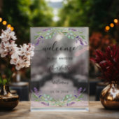 Trouwlavendel eucalyptus groen welkom acryl bord