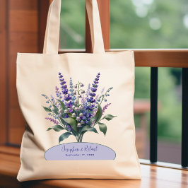 Trouwlavendellelie van de vallei tote bag