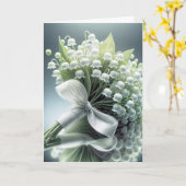 Trouwlelie van het Vallei Bouquet Gefeliciteerd Kaart (Gele Bloem)