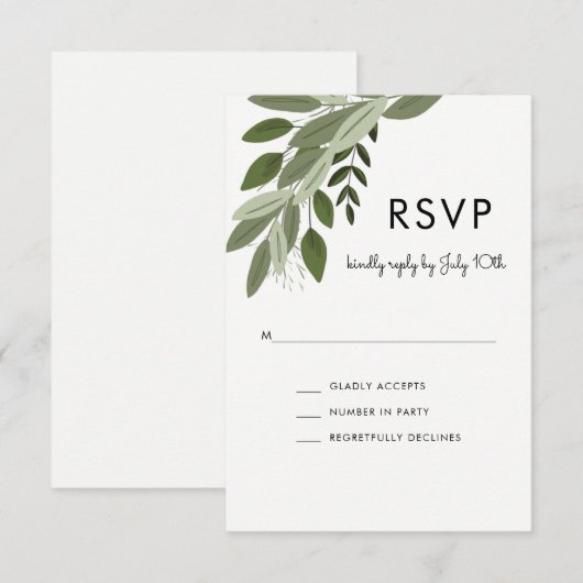 Trouwlente, RSVP-kaart RSVP Kaartje (Voorkant / Achterkant)