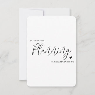 Trouwleverancier Bedankt Kaart- Planner