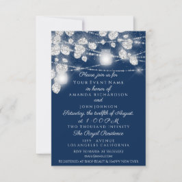 Trouwlichten Jars Glitter Grijs Blauw Marine Kaart